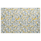 gelb-blaue Schleifenmuster auf hellgrau Stoff (Fat Quarter (45,7 x 55,9 cm))