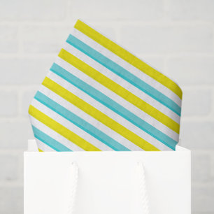 Gelb-blaue Tennis-Gelb gestreift Seidenpapier