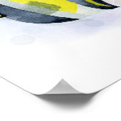 Gelb Blaue Tropische Fische Ozean Thema Poster (Ecke)