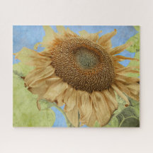 Gelb blauer Boho Rustikale Landblume