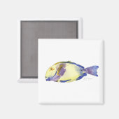 Gelb/Blauer Fisch Magnet (Vorderseite/Rückseite)