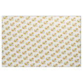 Gelb blauer Florals Sonnenblumen Blätter Muster Stoff (Yard (91,4 cm))