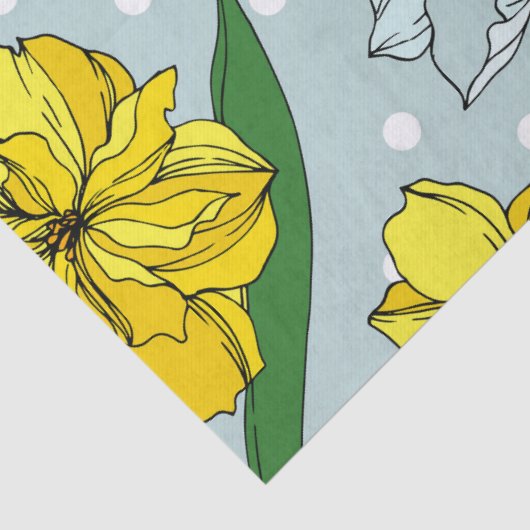 Gelb blauer Retro-Hintergrund Seidenpapier (Detail)