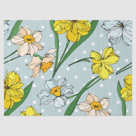 Gelb blauer Retro-Hintergrund Seidenpapier (Vorderseite)