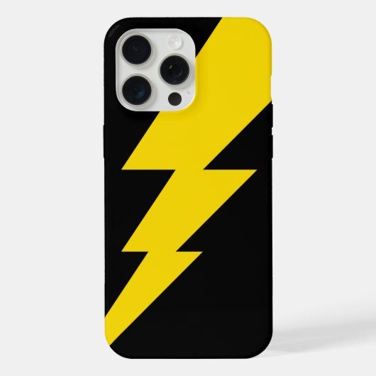 Gelb Blitz iPhone Hülle (Rückseite)