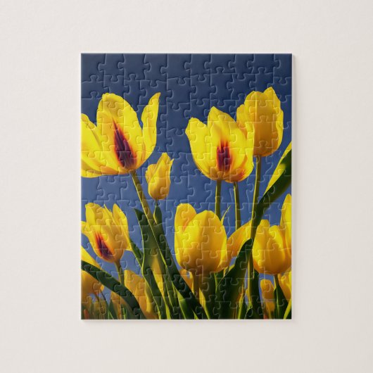 Gelb blühende Tulpen, Puzzle (Vertikal)