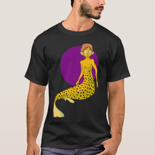 Gelb Box Fisch Merman T-Shirt (Vorderseite)