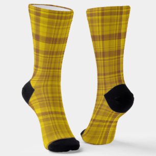 Gelb-Braun-Karomuster Socken