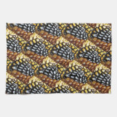 Gelb, braun, schwarz, Gemustertes Küchentuch (Horizontal)