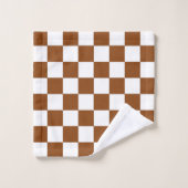 Gelb braun und weiß badhandtuch set (Waschlappen)