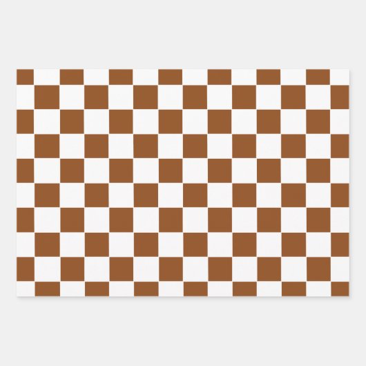 Gelb braun und weiß geschenkpapier set (Vorderseite 2)