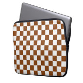 Gelb braun und weiß laptopschutzhülle (Vorderseite Links)