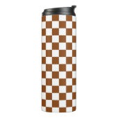 Gelb braun und weiß thermosbecher (Nach links gedreht)