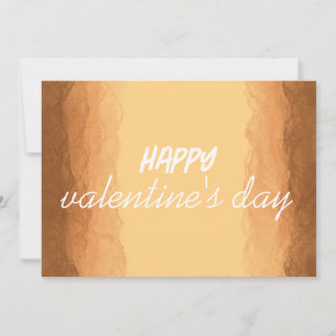 Gelb - Braun Valentinstag Feiertagskarte