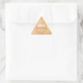 Gelb - Brauner Valentinstag Dreieckiger Aufkleber (Tasche)