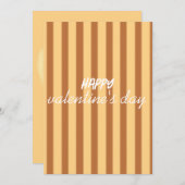 Gelb - Brauner Valentinstag Feiertagskarte (Vorne/Hinten)