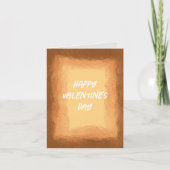Gelb - Brauner Valentinstag Feiertagskarte (Vorderseite)