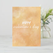 Gelb - Brauner Valentinstag Feiertagskarte (Stehend Vorderseite)