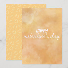 Gelb - Brauner Valentinstag Feiertagskarte