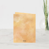 Gelb - Brauner Valentinstag Feiertagskarte (Rückseite)