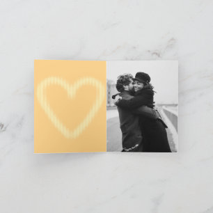 Gelb - Brauner Valentinstag Feiertagskarte