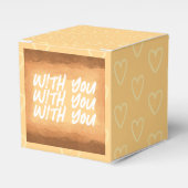 Gelb - Brauner Valentinstag Geschenkschachtel (Vorderseite)