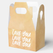 Gelb - Brauner Valentinstag Geschenkschachtel (Geöffnet)
