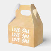 Gelb - Brauner Valentinstag Geschenkschachtel (Vorderseite)