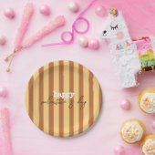 Gelb - Brauner Valentinstag Pappteller (Party)