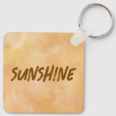 Gelb - Brauner Valentinstag Schlüsselanhänger (Rückseite)