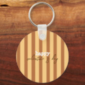 Gelb - Brauner Valentinstag Schlüsselanhänger (Vorderseite)