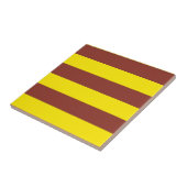 Gelb-braunes Streifendesign Fliese (Seite)