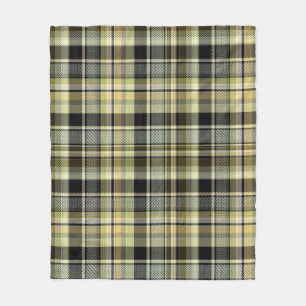 Gelb-braunes Tartan-Karo.  Fleecedecke