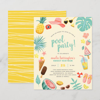 Gelb | Budget Ananas Tropical Pool Party