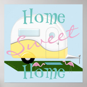Gelb Camper Sweet Home Poster