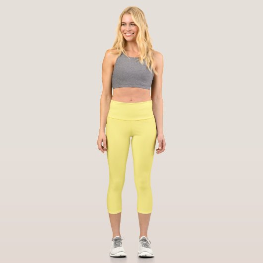 Gelb Capri Leggings (Vorderseite)