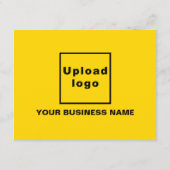 Gelb | Christmas | Business | Kleine Wohnung Feiertagskarte (Rückseite)