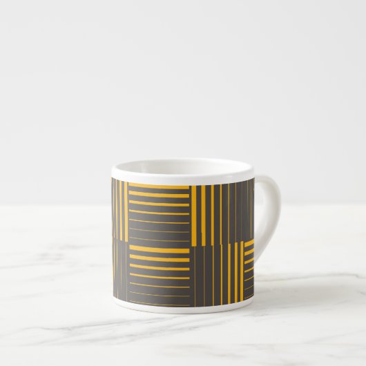 Gelb, cool, einzigartig, trendig, modern espressotasse (Vorderseite Rechts)