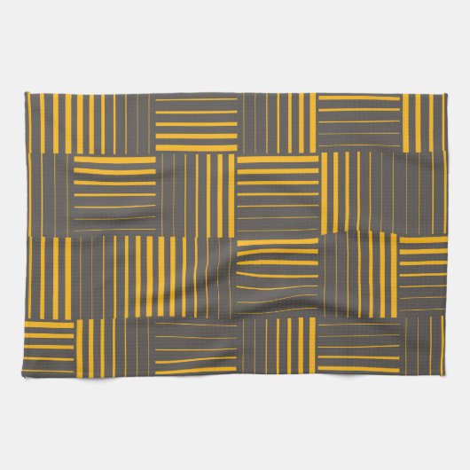 Gelb, cool, einzigartig, trendig, modern geschirrtuch (Horizontal)