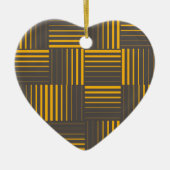 Gelb, cool, einzigartig, trendig, modern keramik ornament (Vorne)