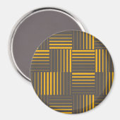 Gelb, cool, einzigartig, trendig, modern magnet (Vorderseite/Rückseite)