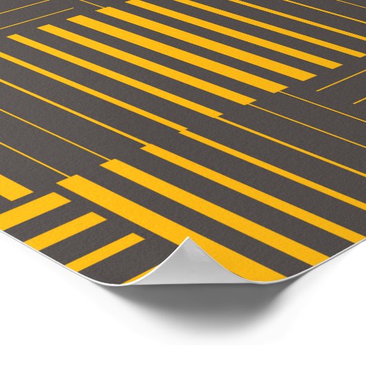 Gelb, cool, einzigartig, trendig, modern poster (Ecke)