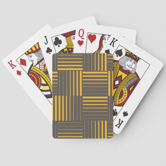 Gelb, cool, einzigartig, trendig, modern spielkarten (Rückseite)