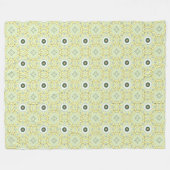 Gelb dekorativ geometrisch gemustert  fleecedecke (Vorderseite (Horizontal))