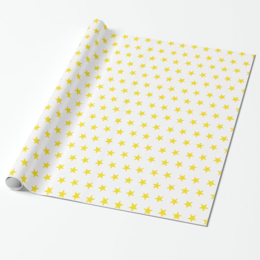 Gelb der Stern-8 Geschenkpapier (Ungerollt)
