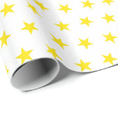 Gelb der Stern-8 Geschenkpapier (Rolleneckpunkt)