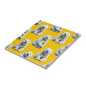 Gelb Design mit Eisbärmuster Fliese (Seite)