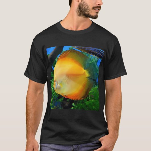 Gelb Diskusfisch T-Shirt (Vorderseite)
