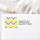 Gelb, dunkelgrau, großes Zickzack ZigZag-Muster (Insitu)