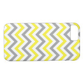 Gelb, dunkelgrau, großes Zickzack ZigZag-Muster Case-Mate iPhone Hülle (Rückseite (Horizontal))